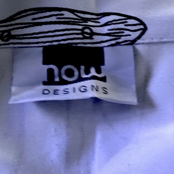 NOW DESIGNS Print Apron 27” x 32”L 29” Tie Black & White 100% Cotton NEW - Picture 3 of 14